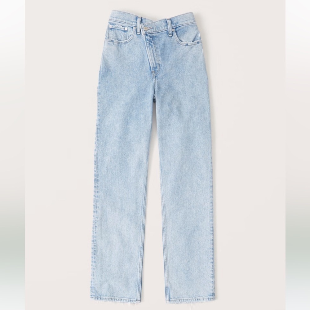 Abercrombie and Fitch Ultra High Rise 90s Straight Jean Size 34 / 18 short - Picture 2 of 9
